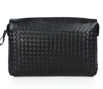 Bottega Veneta intrecciato leather clutch 52809-1 black